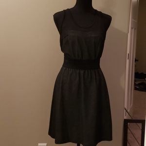 Black and grey A Line Minidress